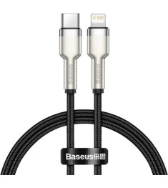 USB-кабель Baseus Cafule Metal Data 20W (2m) (Type-C to Lightning) (Чорний) CATL..