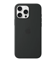 Чохол силіконовий з MagSafe для Apple iPhone 16 Pro Max (чорний)
