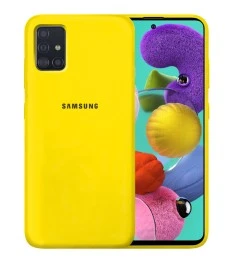 Силикон Original Case Samsung Galaxy A51 (2020) (Жёлтый)