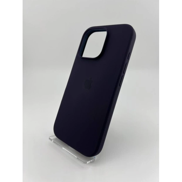Силіконовий оригінальний чохол круглої форми для Apple iPhone 16 Pro (72) Баклажан.