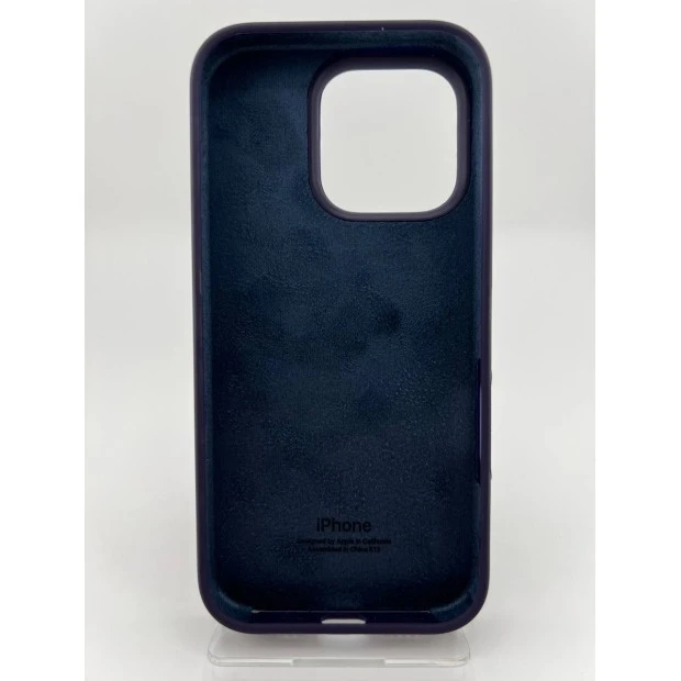 Силіконовий оригінальний чохол круглої форми для Apple iPhone 16 Pro (72) Баклажан.