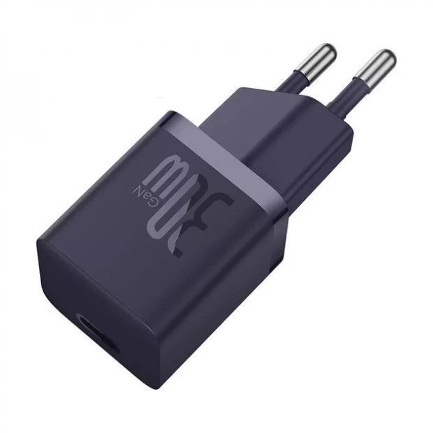СЗУ-адаптер Baseus GaN5 30W (1Type-C) (Тёмно-фиолетовый) CCGN070705