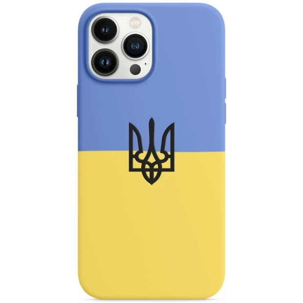 Силіконовий чохол Patriot Case для Apple iPhone 13 Pro Max (з українським прапором)