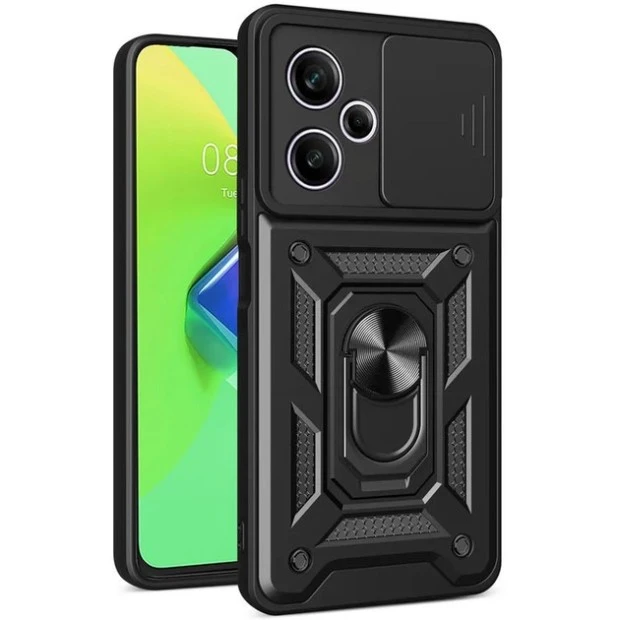 Бронь-чехол Ring Serge Armor Case Xiaomi Redmi 13 4G (ShutCam) (Чёрный)