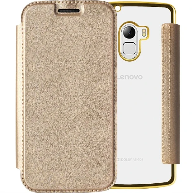 Flip Cover Shine Lenovo Vibe X3 Lite A7010 (Gold)