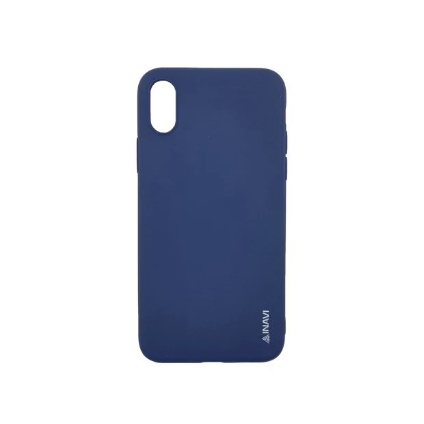 Силіконовий чохол iNavi Color для iPhone X  /  XS (темно-синій)