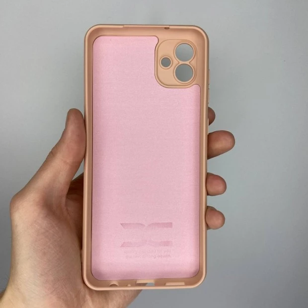 Силіконовий Original 360 чохол для Samsung Galaxy A04 (2022) (ShutCam) (Персиковий)
