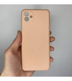Силіконовий Original 360 чохол для Samsung Galaxy A04 (2022) (ShutCam) (Персиков..