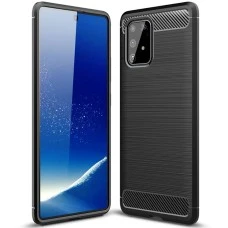 Силикон Polished Carbon Samsung Galaxy S10 Lite (Чёрный)