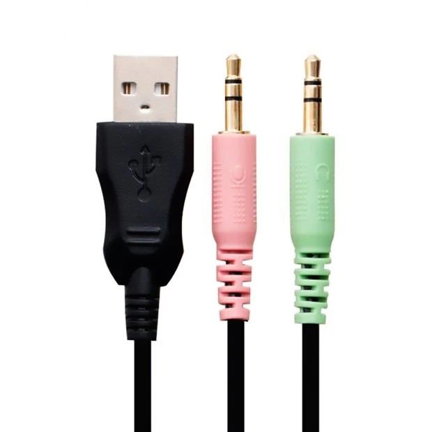 Наушники-гарнитура для компьютера Tuner X1S 3.5 mm + USB Colorfull Light (Чёрный)