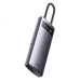 Перехідник USB HUB Baseus Baseus Metal Gleam Series 4в1 (Type-C) (USB3.0+1RJ45) (Сірий) WKWG070113 Перехідник USB HUB Baseus Baseus Metal Gleam Series 4в1 (Type-C) (USB3.0+1RJ45) (Сірий) WKWG070113