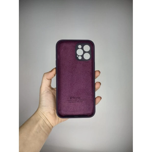 Силикон Original RoundCam Case Apple iPhone 12 Pro Max (Eggplant)