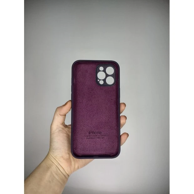 Силикон Original RoundCam Case Apple iPhone 12 Pro Max (Eggplant)