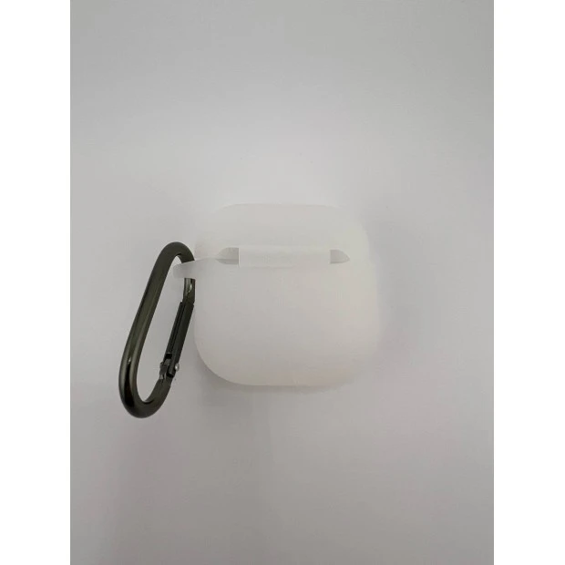 Чохол для навушників Full Silicone Case Apple AirPods 4 (90) Світловідбиваючий Білий