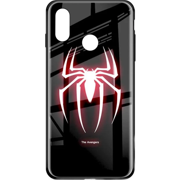 Накладка Luminous Glass Case Huawei P Smart Plus / Nova 3i (Spiderman)