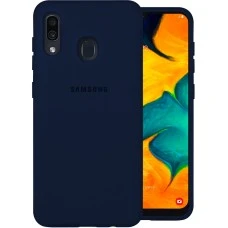 Силикон Original 360 Case Logo Samsung Galaxy A20 / A30 (2019) (Тёмно-синий)