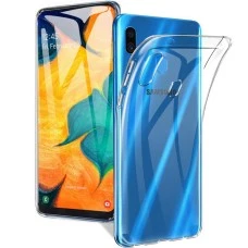 Силиконовый чехол Slim Case Samsung Galaxy A20 (2019) / A30 (2019) (Прозрачный)