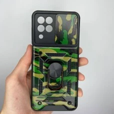 Бронь-чехол Ring Armor Army ShutCam Case Samsung Galaxy M33 5G (Зелёный)