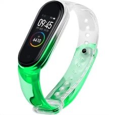 Ремешок Neon Clear Design Xiaomi Mi Band 3 / Band 4 (Зеленый)