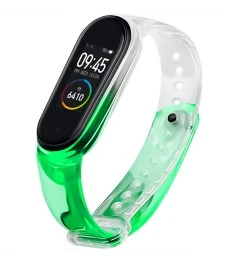 Ремешок Neon Clear Design Xiaomi Mi Band 3 / Band 4 (Зеленый)
