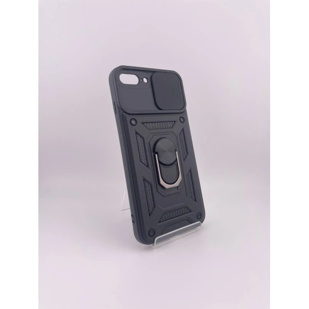 Чорний бронь-чохол Ring Serge Armor ShutCam Case для Apple iPhone 7 Plus  /  8 Plus