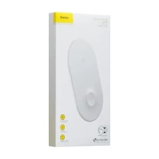 Беспроводное зарядное устройство Baseus Smart 2in1 (Белый)