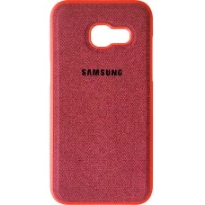 Силіконовий чохол Textile для Samsung Galaxy A3 (2017) A320 (Червоний)