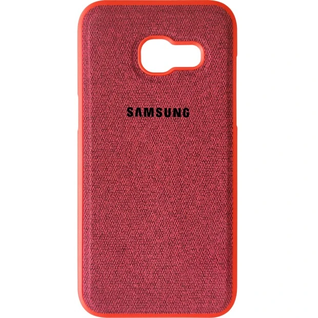Силіконовий чохол Textile для Samsung Galaxy A3 (2017) A320 (Червоний)