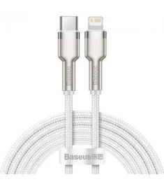 USB-кабель Baseus Cafule Metal Data 20W (2m) (Type-C на Lightning) (Білий) CATLJ..