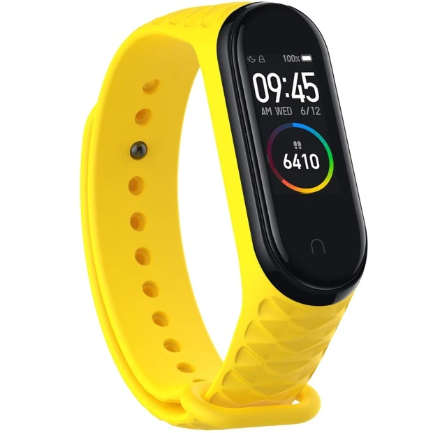 Ремешок Ribbed Style Xiaomi Mi Band 3 / Mi Band 4 (Жёлтый)