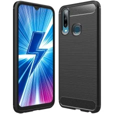 Силиконовый чехол Polished Carbon Vivo Y15 / Y17 (Чёрный)