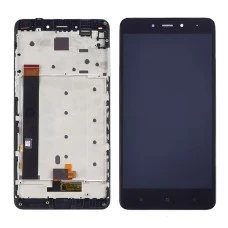 Дисплей для Xiaomi Redmi Note 4 с чёрным тачскрином и корпусной рамкой