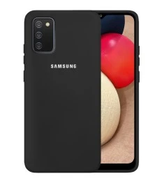 Силикон Original 360 Case Logo Samsung Galaxy A02S (2020) (Чёрный)