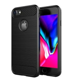 Силикон Polished Carbon Apple iPhone 7 / 8 (черный)
