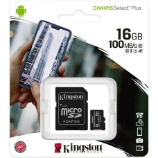 Карта памяти Kingston Canvas Select Plus MicroSDXC 16Gb (UHS-1) (Class 10) + SD-адаптер