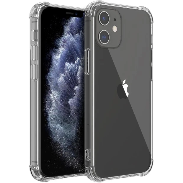 Силикон 6D Apple iPhone 12 / 12 Pro (Прозрачный)