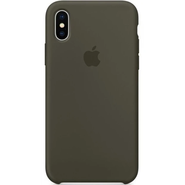 Чехол Silicone Case Apple iPhone X / XS (Dark Olive)