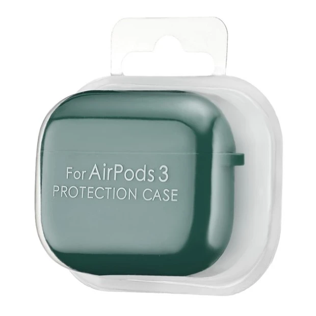 Чохол для навушників Full Silicone Case with Microfiber Apple AirPods 3 (69) Atrovirens