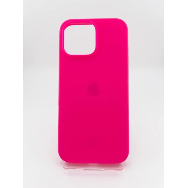 Силіконовий оригінальний чохол круглої форми для Apple iPhone 16 Pro Max (31) рожевий кольору Барбі