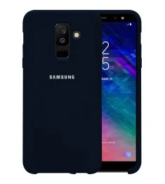 Силикон Original Case HQ Samsung Galaxy A6 Plus (2018) A605 (Тёмно-синий)