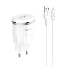 СЗУ-адаптер Hoco C37A + Lighthing-кабель 2.4A 1USB