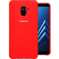 Силиконовый чехол Original Case Samsung Galaxy A8 Plus (2018) A730 (Красный)