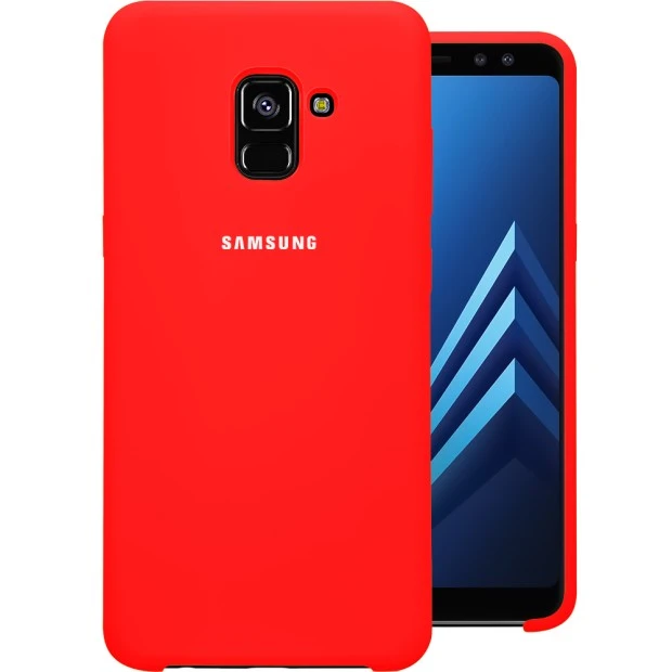 Силиконовый чехол Original Case Samsung Galaxy A8 Plus (2018) A730 (Красный)