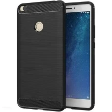 Силиконовый чехол Polished Carbon Xiaomi Mi Max 2 (Черный)
