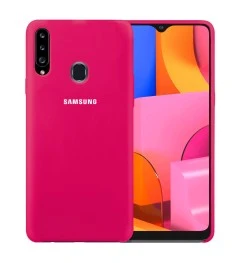 Силикон Original Case Samsung Galaxy A20S (2019) (Малиновый)