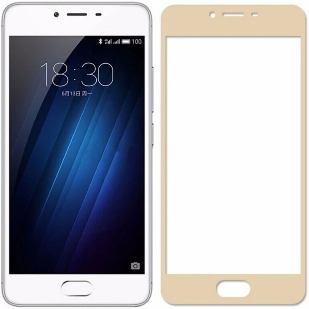 Стекло 3D Meizu U10 Gold