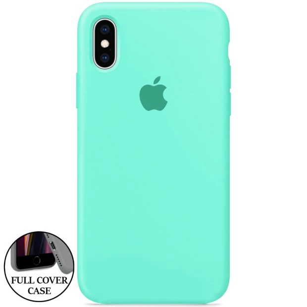 Силикон Original Round Case Apple iPhone X / XS (23) Sea Blue