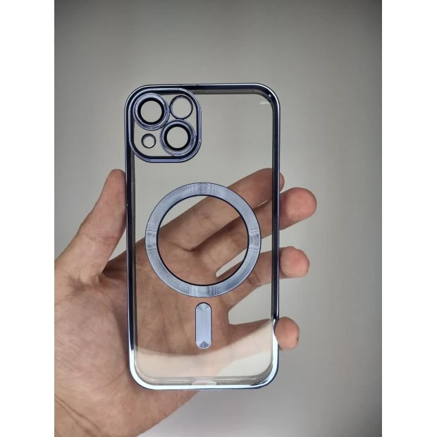 Чохол UMKU Shining з MagSafe для Apple iPhone 13 (синій)