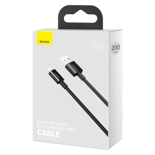 USB-кабель Baseus Cafule Series 66W (1m) (USB to Type-C) (Чёрный) CAKF000101