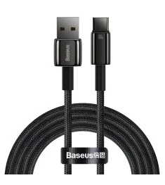 USB-кабель Baseus Tungsten Gold 100W (2m) (Type-C) (Чорний) CAWJ000101
